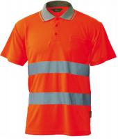 Polo majica Koszulka polo ostrzegawcza, oddychający poliester, dwie odblaskowe taśmy, kolor pomarańczowy rozmiar S