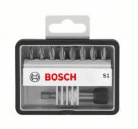 Komplet nastavaka za odvijanje Bosch 8+1-częściowy zestaw końcówek wkręcających Robust Line S Extra Hart, 25 mm, ISO 1173 C6.3, z szybkowymiennym uchwytem uniwersalnym, TORX