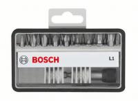Komplet nastavaka za odvijanje Bosch 18+1-częściowy zestaw końcówek wkręcających Robust Line L Extra Hart, 25 mm, ISO 1173 C6.3, z szybkowymiennym uchwytem uniwersalnym (PH PZ T)