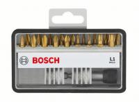 Komplet nastavaka za odvijanje Bosch 18+1-częściowy zestaw końcówek wkręcających Robust Line L Max Grip. Końcówki wkręcające, dł. 25 mm, ISO 1173 C6.3, z szybkowymiennym uchw. uniwersalnym (PH PZ TX LS)