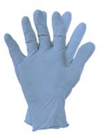 Rukavice Protective gloves, protective gloves, nitrile, size: 9/L, 100 pcs, colour: blue, durability: EN 374; EN 455; EN ISO 374-5:2016, how to use: disposable