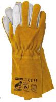 Rukavice Protective gloves, YELLOWBEE, leather, 12 pairs, colour: yellow, durability: 3132, how to use: reusable