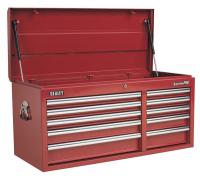 Kutija bez alata Kutija za alat, broj ladica: 10kom., crvena, dimenzije 1025x435x495