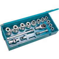 Garnitura alata - 1'' Set of socket wrenches,, 15pcs profile: 4-angle, socket / drive: 3/4",, 32;36;41;46;50;55;60;65;70;75;80 mm,