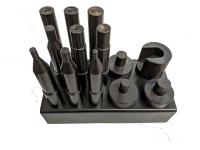 Strojni dijelovi i pribor Pin punch, eyelet punch and anvils set in metal housing UNITROL, set - 14pcs, fits: PUN-1