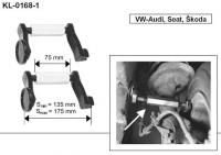 Alati za održavanje upravljačkog sistema KLANN przyrząd o ustawiania kąta pochylenia koła VAG (2szt) rozstaw 135-175 mm