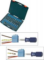 Specijalni alati za elektroinstalacije KLANN Zestaw narzędzi do demontażu końcówek ze złączek elektrycznych.