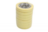 Ljepljiva traka Masking traka za zaštitu, materijal: papir, boja: žuta, dimenzije: 18mm/40m, količina u pakiranju: 8kom., otpornost temperature: 80°C