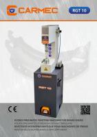 Alat za zakovice CARMEC RGT-10 hidraulično pneumatski uređaj za nitanje kočionih obloga i lamela, promjer nitne: 3-12mm, pritisak: 3-10bar, max. hod klipa: 45mm
