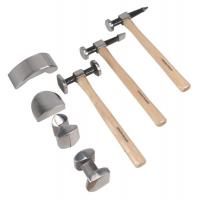 Ostali alati za karoserijske popravke Sealey tin set, 7 komada, 4 nakovanj, 3 čekića