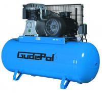 Klipni kompresor GUDEPOL klipa kompresora GD 59-270-650, 270l spremnik, kapaciteta 653l/min, max. 10 bara, snaga motora 4,0 kW, neizravni pogon, napajanje 400V, stacionarni