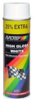 Lak u spreju MOTIP Bijela boja u spreju, akrilna, sjajna, pakiranje: 500ml
