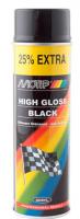 Lak u spreju MOTIP Crna boja u spreju, akrilna, sjajna, pakiranje: 500ml
